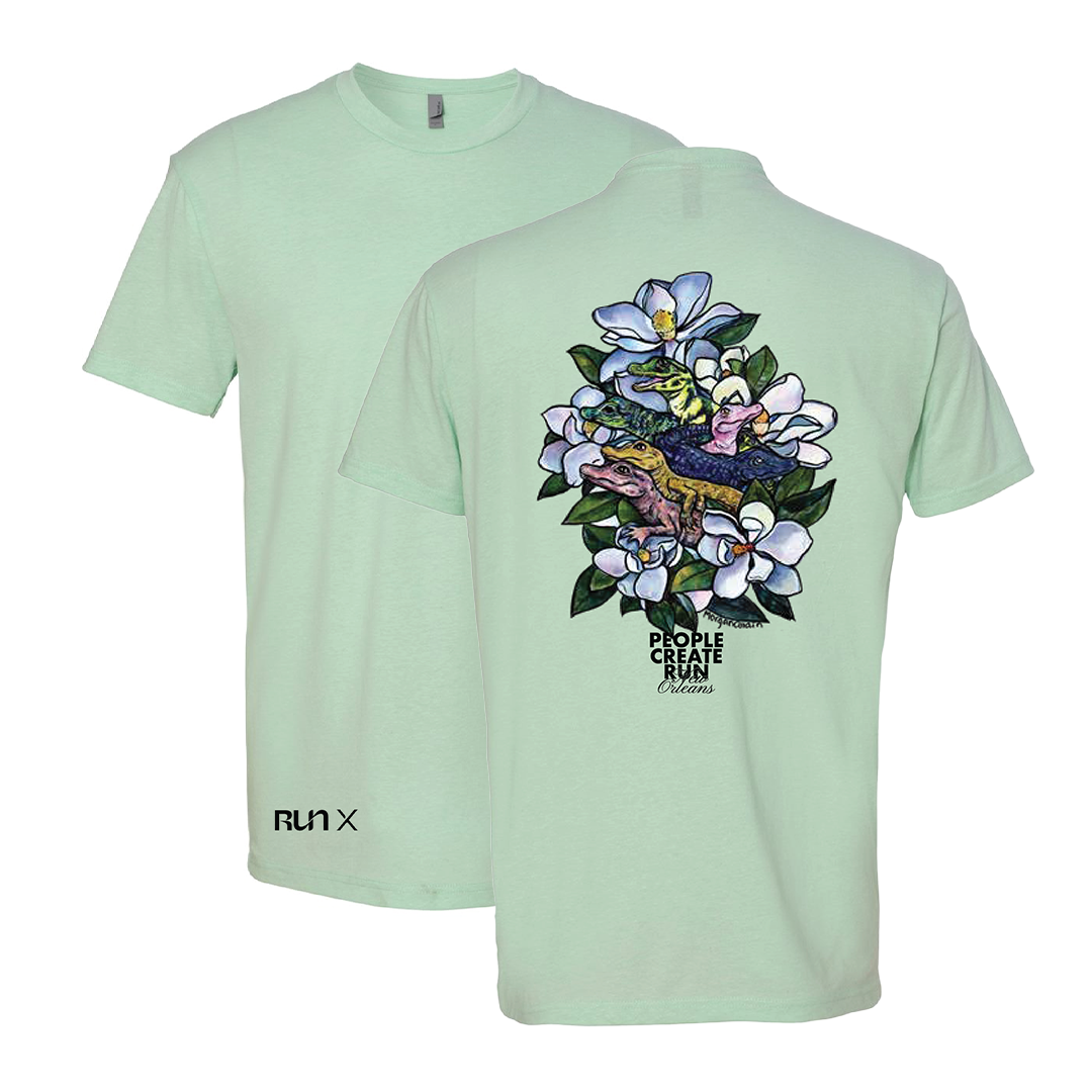 Flowers Mint Green Tee